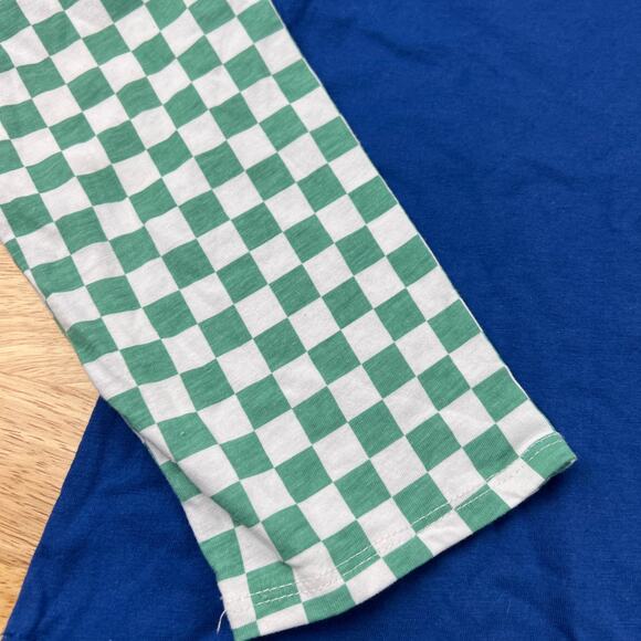 Rugrat's Women's Blue Checkered Reptar Long Sleeve Graphic T-Shirt - 2X - NWT - Picture 5 of 7